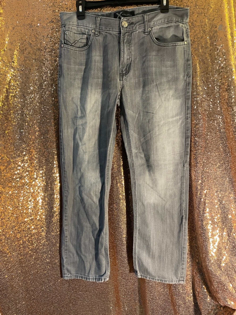 Men's Light Grey Bootcut Jeans